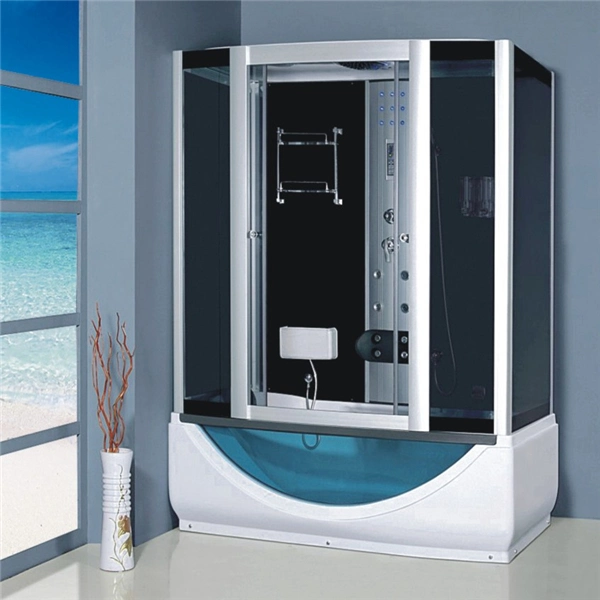 Bathroom Sliding Rectangle Hydromassage Shower Bath Cabin with Tub