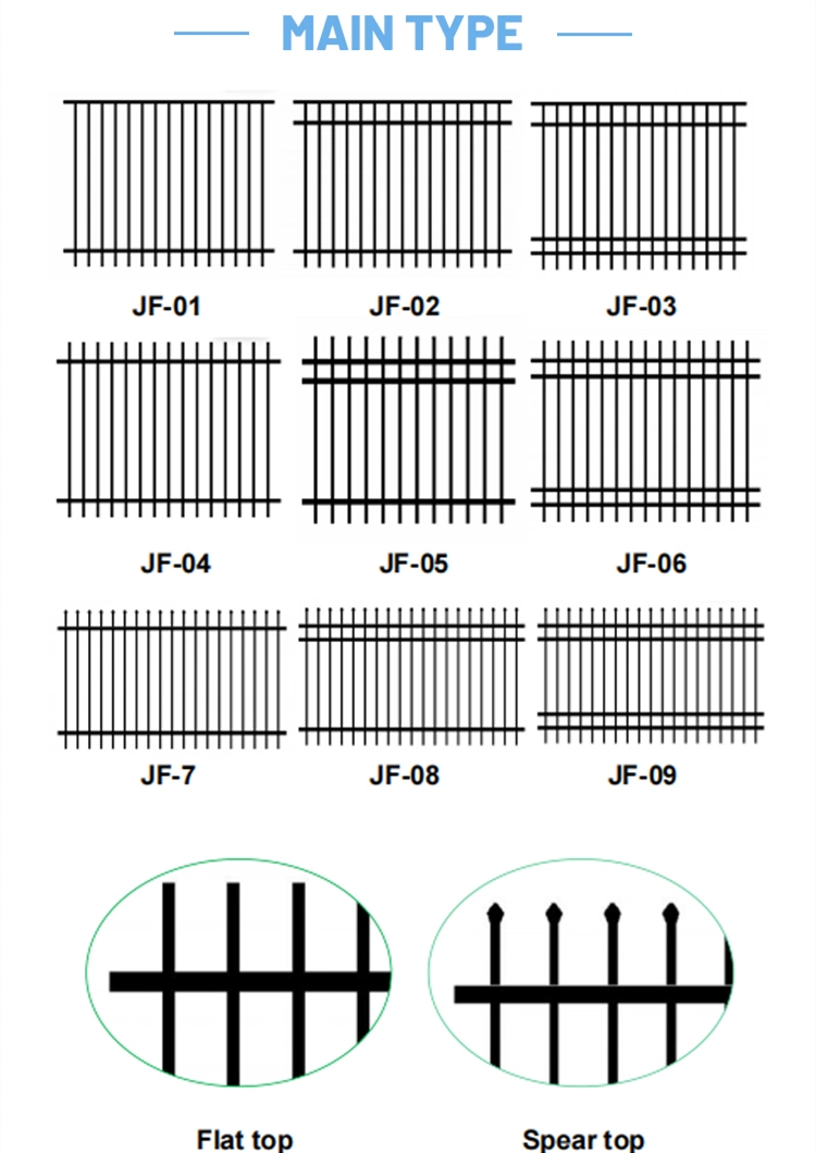 Metal Fence Safety Fence Aluminium Rail Staircase Handrail Steel Railing Steel Rail